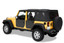 Bestop 07-18 Jeep Wrangler JK 4-Door Element Panels (Rear Doors Black)