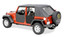 Bestop 53041-35 Lower Fabric Half Rear Doors Black Diamond for 07-18 Jeep Wrangler Unlimited JK