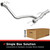 BRExhaust 107-0510 Direct Fit Exhaust Front Pipe Kit for 20-25 Jeep Gladiator JT 3.6L 