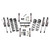 Skyjacker TJ403BKXLT 4" Dual Rate Long Travel Coil Spring Lift Kit with Standard Lower Control Arms with ADX 2.0 Remote Reservoir Shocks for 03-06 Jeep Wrangler TJ & Unlimited