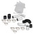 DISCONTINUED Mishimoto 11-16 Ford 6.7L Powerstroke Air-To-Water Intercooler Kit - Wrinkle Silverw/ Polished Pipes - MMINT-F2D-11KSLP