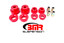 DISCONTINUED BMR 10-15 5th Gen Camaro Rear Cradle Pro Version Full Bushing Kit (Polyurethane) - Red
