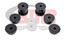 DISCONTINUED BMR 15-17 S550 Mustang Rear Cradle Bushing Kit (Delrin) - Black