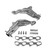 BBK 40190 1-7/8" Shorty Headers Silver Ceramic for 11-23 Challenger, Charger R/T Scat Pack 6.4L, SRT 392, SRT Hellcat 6.2L & 300C SRT8 6.4L HEMI