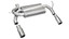 Corsa/dB Jeep 07-11 Wrangler 3.8L/12-14 Wrangler 3.6L Polished Sport Axle-Back Exhaust