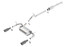 BORLA 140459BC Cat-Back Exhaust Touring Black Chrome Tips for 12-18 Jeep Wrangler Unlimited JK 3.6L