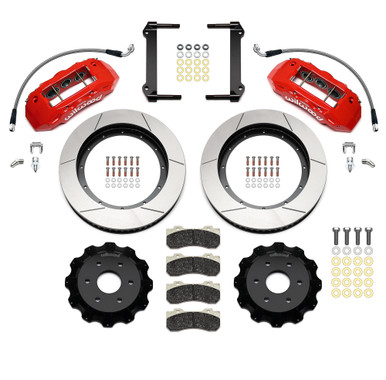 Wilwood 140-17389-R TX6R Front Big Brake Kit Red Calipers for 21