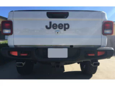 aFe Vulcan 3-3in-2-1/2in SS Cat-Back w/ Black Tips | Jeep Gladiator V6-3.6L (49-38084-B)