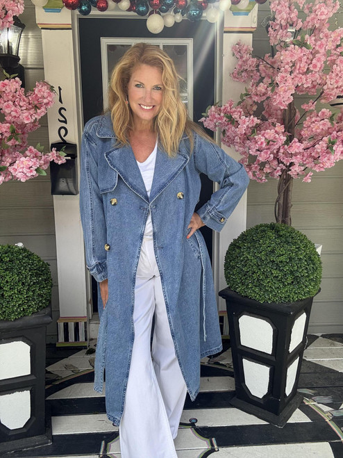 Senna Denim Trench coat