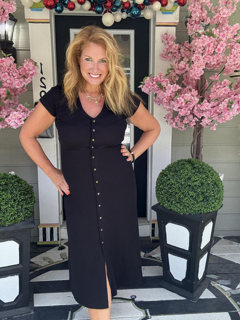 Lakelyn Button-Front Midi Dress