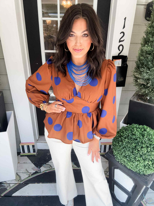 Bold Polka Dot Blouse