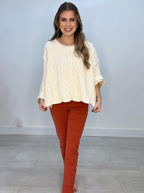 Burnt Brick Straight Jean