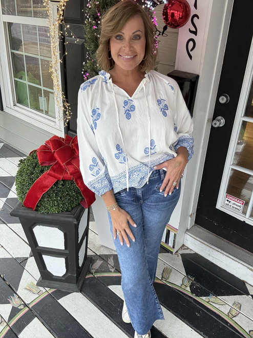 Blueberry Border Top