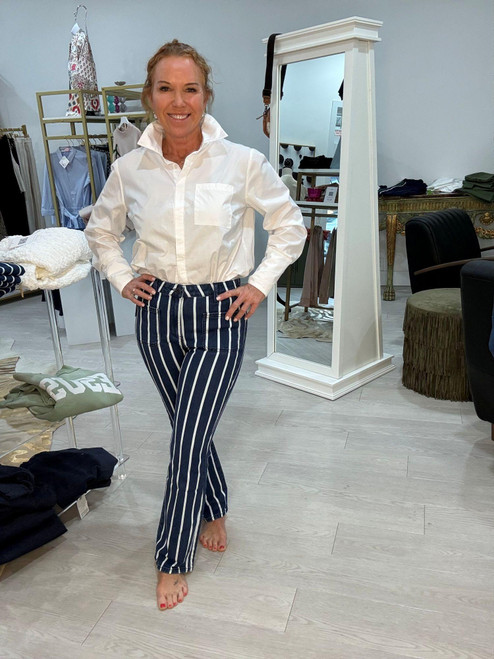 Kara Striped Wide Leg Jean