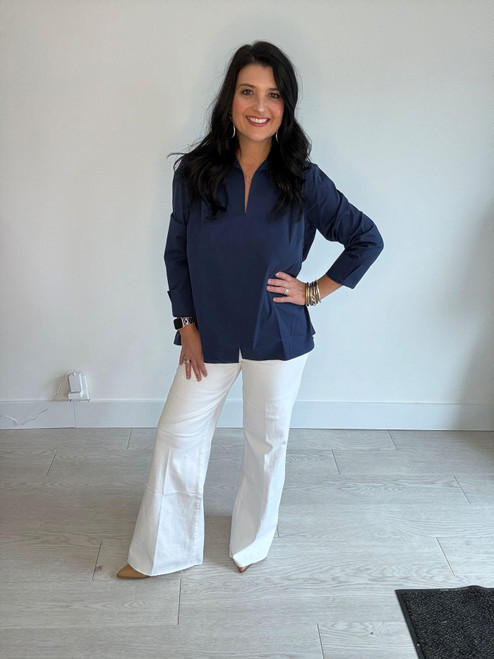 White High-Rise Wide-Leg Jeans