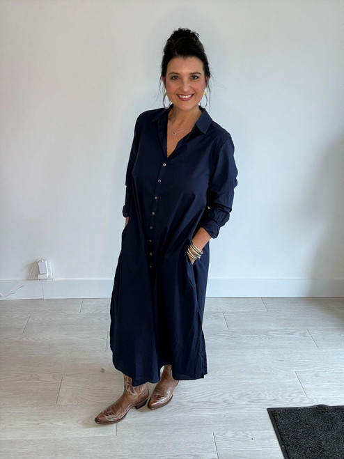 Classic Cotton Poplin Shirt Dress