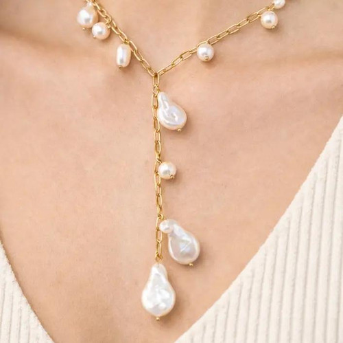 Mother of Pearl Drop Necklace