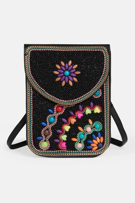 Boho Blossom Beaded Bag