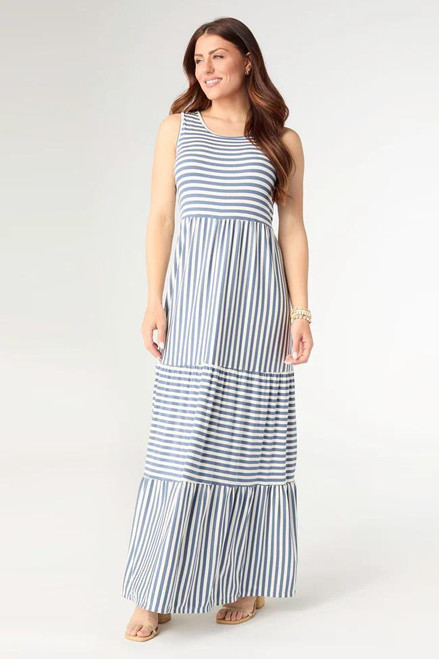 Breeze Striped Tiered Maxi Dress