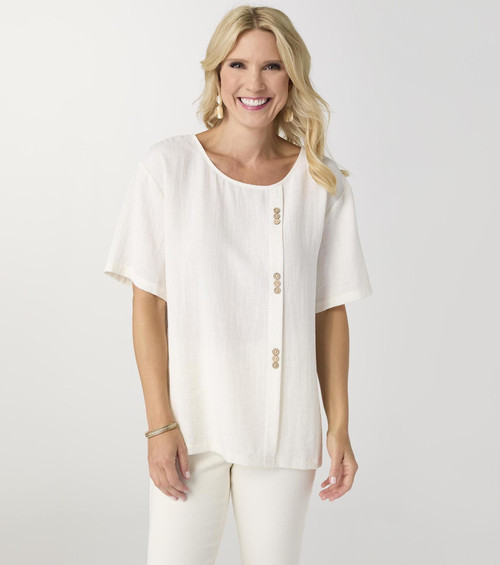 Sunday Stroll Button Detail Top