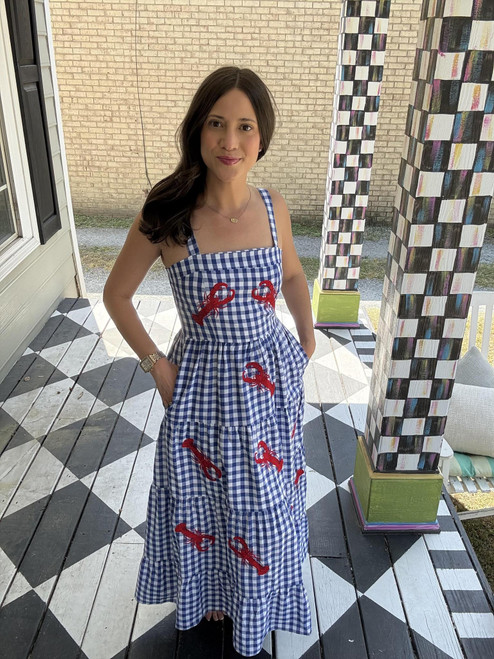 Lobster Love Gingham Maxi