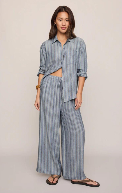 Coastal Stripe Wide Leg Pants