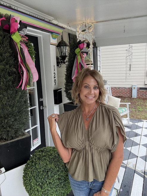 Golden Grove Drawstring Top