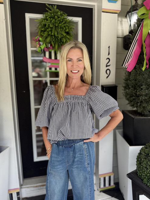 Madison Gingham Top