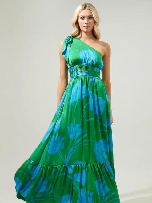 Champagne Nights Satin Dress