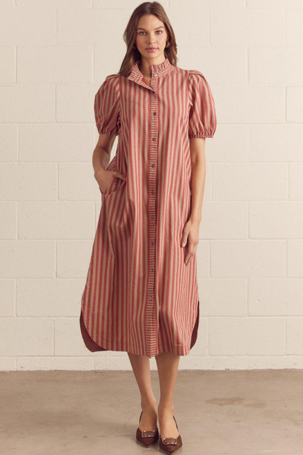Cinnamon Lane Stripe Midi Dress