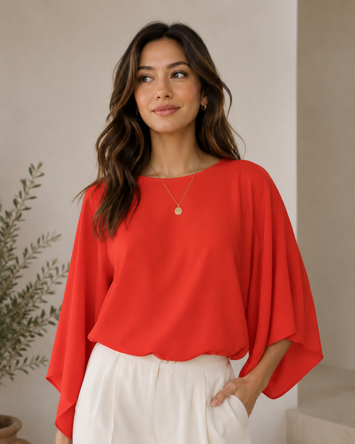 Scarlet Grace Satin Blouse