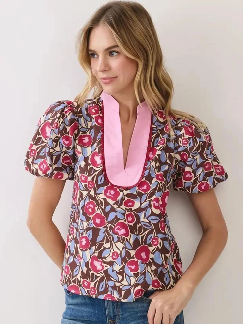 Emerson Floral Contrast Blouse