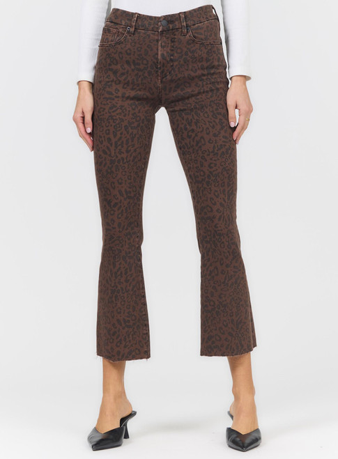 JEANNE Brown Leopard Crop Jeans