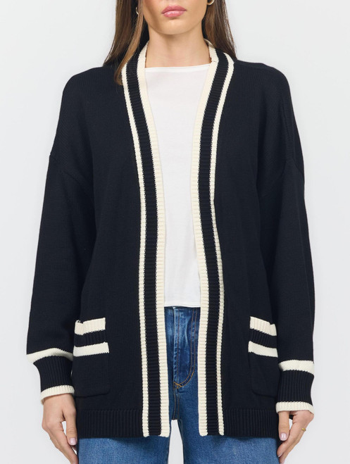 Varsity Stripe Relaxed Cardigan