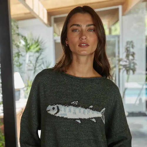 Catch of the Day Fish Knit Sweater
