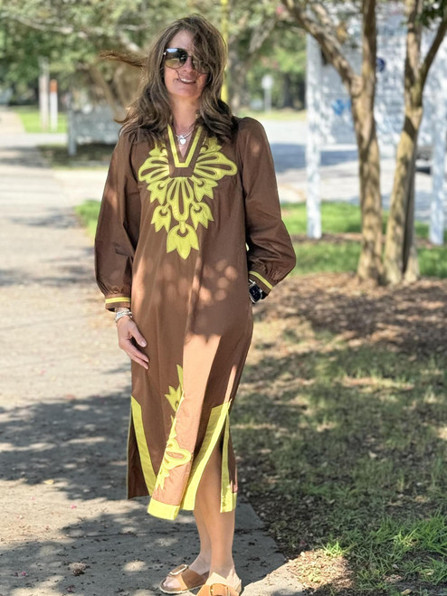 Golden Hour Embroidered Midi Dress