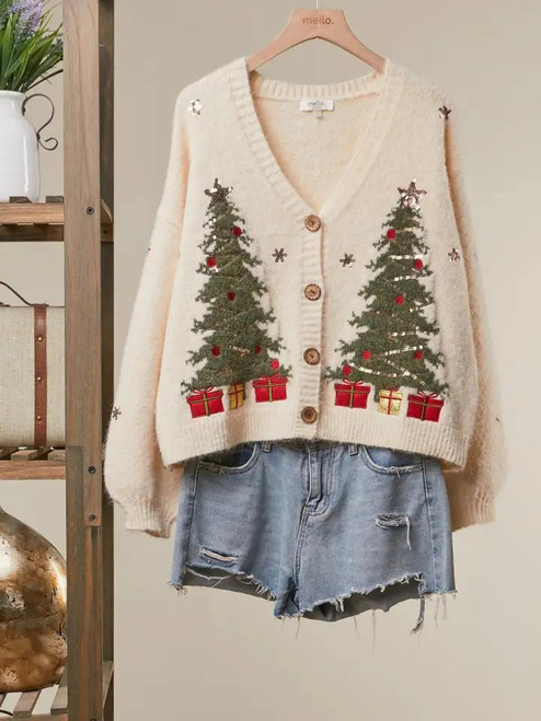 Under the Tree Christmas Cardigan