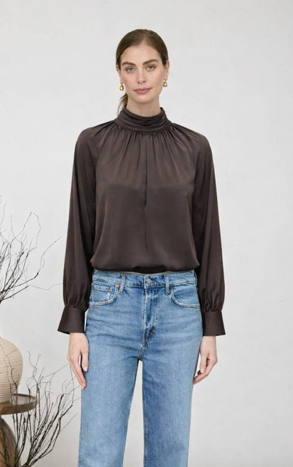 Mocha Moment Satin Top
