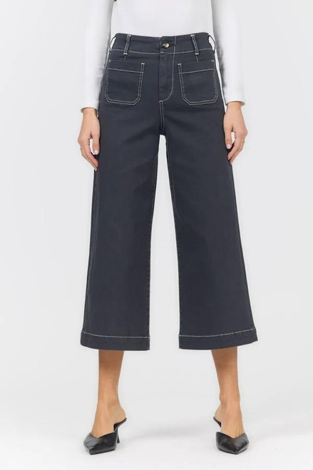 Midnight Contrast Crop Jeans
