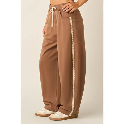 Free Spirit Crochet Trim Barrel Pants