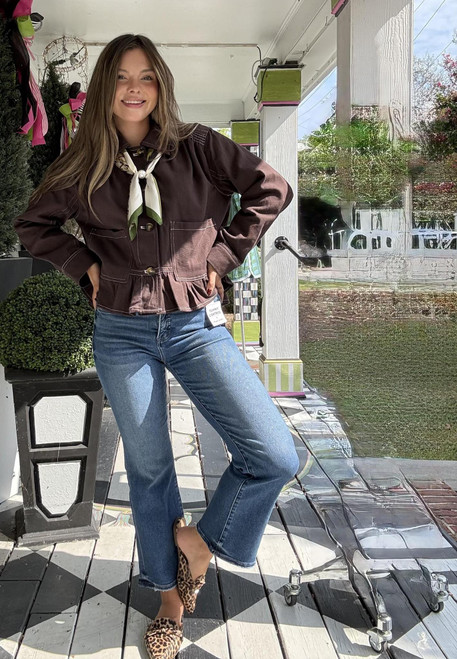 Mocha Moment Ruffle Jacket
