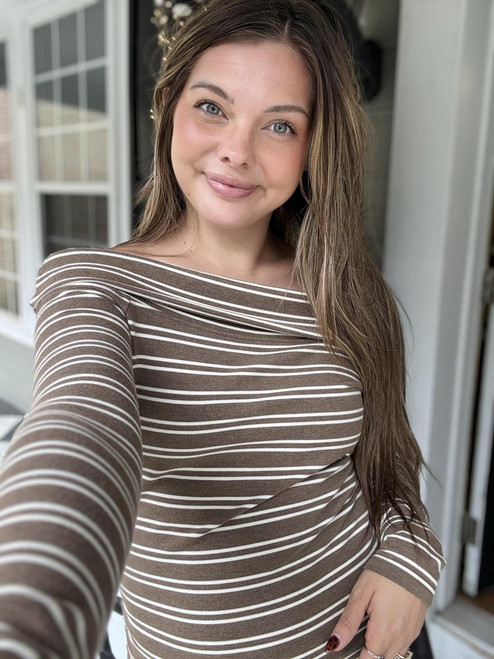 Coffee Run Stripe Top