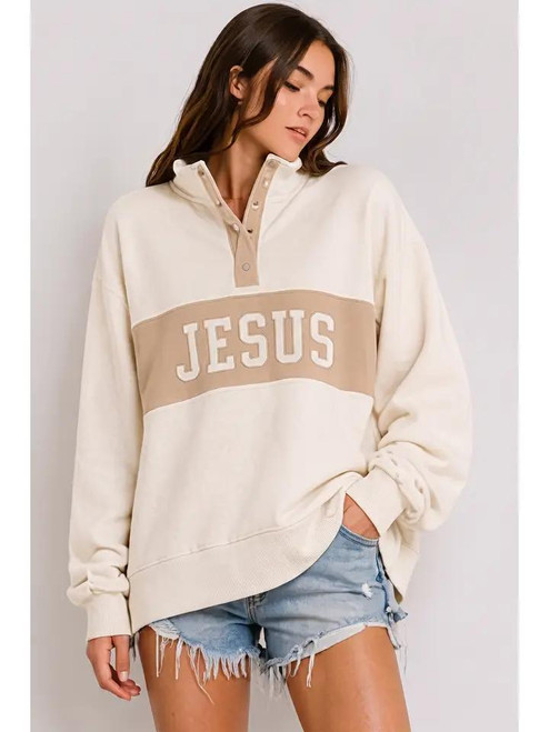 Faith & Varsity Quarter-Snap Sweatshirt