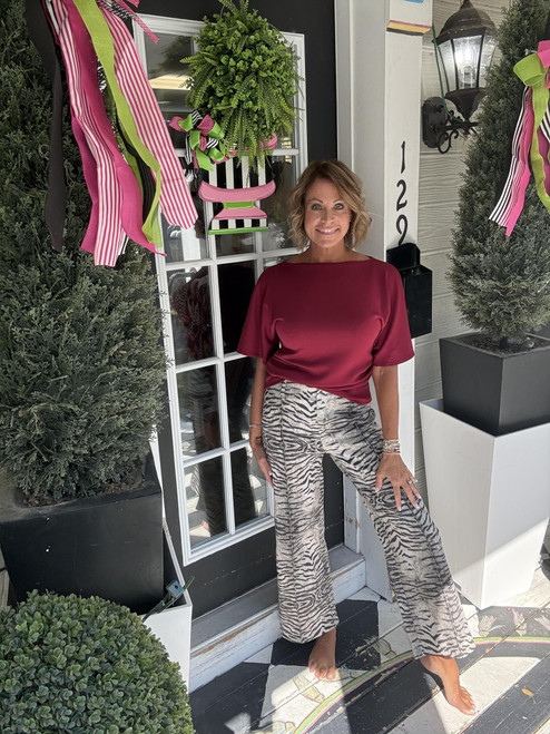 Untamed Grey Animal Print Pants