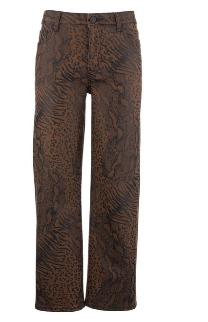 Untamed Elegance Coated Wide Leg Jeans