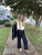 Delphia High-Waisted Wide Leg Pants