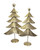Gold Metal Layered Christmas Trees with Star