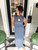 Blue Blossom Mock Neck Midi Dress Blue Blossom Mock Neck Midi Dress