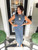 Blue Blossom Mock Neck Midi Dress Blue Blossom Mock Neck Midi Dress