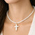 Mother of Pearl Cross Necklace
